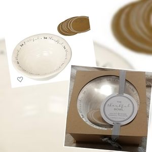The thankful bowl, a keepsake tradition—- never used! Still in box!
